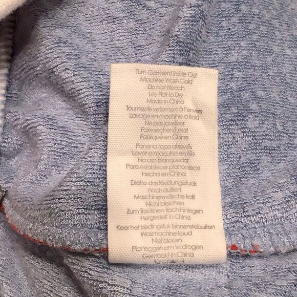 PJ Salvage Light Blue Terry Lounge Shorts with Red White Track Stripe NEW - Picture 9 of 10